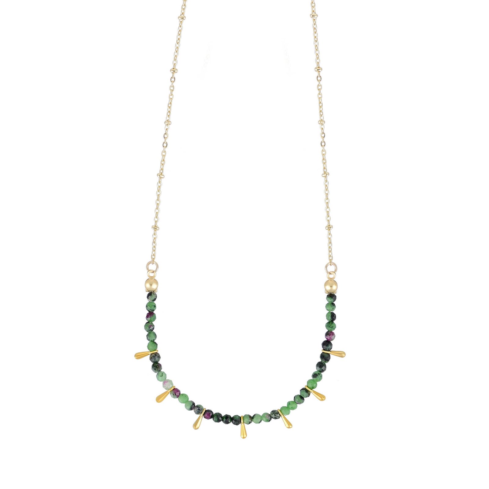 18K Charming Stone Chain Necklace